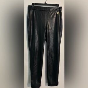 Michael Michael Kors Womens Sz Small Black Pleather Vegan Leather Ankle Leggings